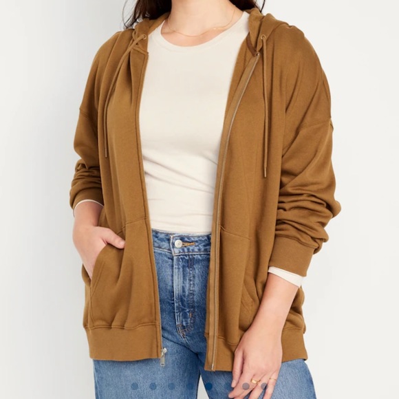 NWT OLD NAVY Oversized Full-Zip Hoodie Color: Spiced Saffron - Picture 5 of 7